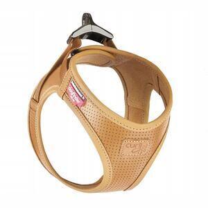 NEW! Curli Vegan Apple Leather Clasp Dog Harness Brown XS